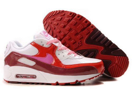 Womens Air Max 90 Red White Wine Factory